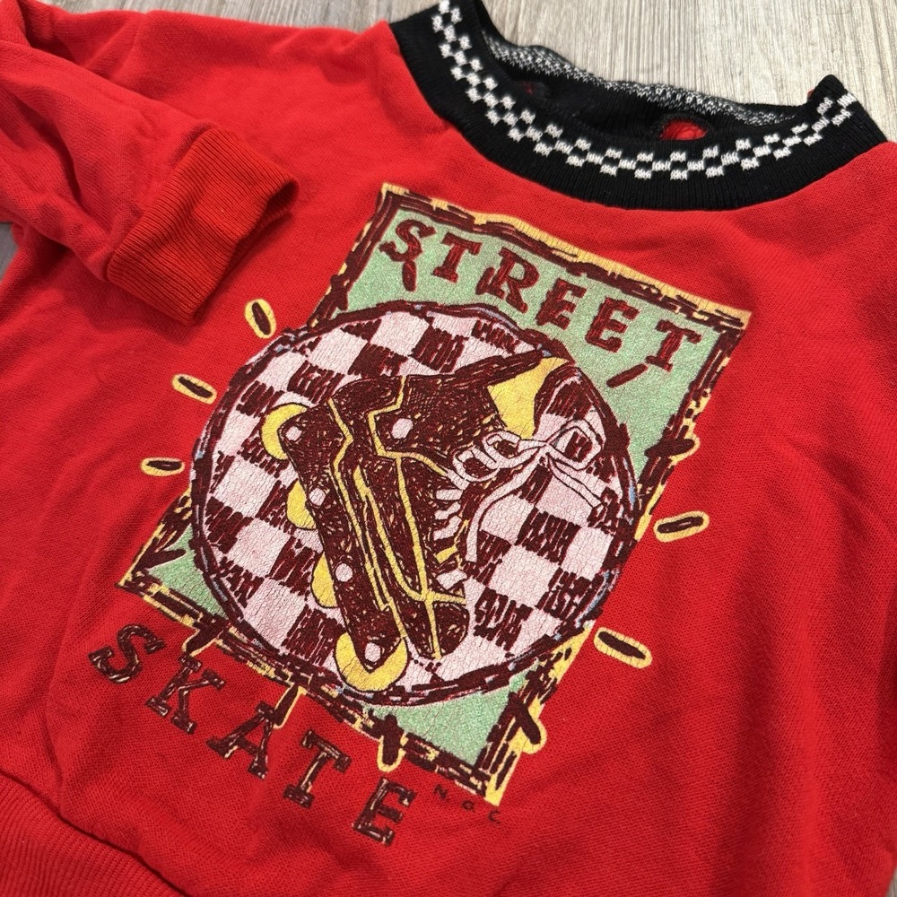 Sears Kids 3T Vintage Y2K Made‎ In USA Skateboard Longsleeve Shirt